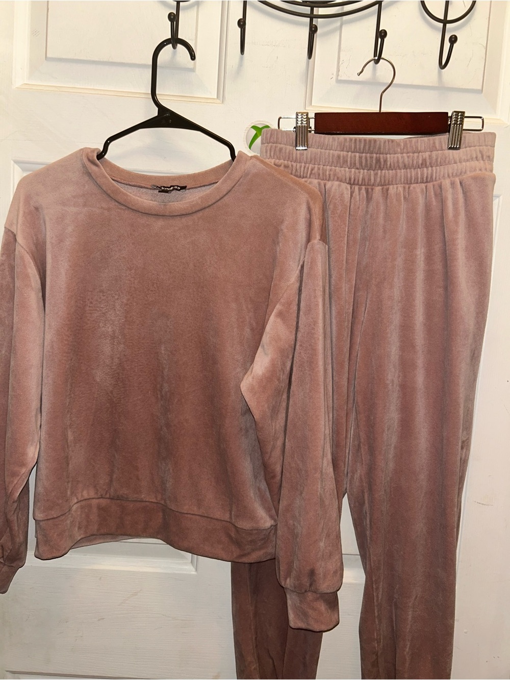 Express Women's Plush Track Pant Set - Dusty Mauve